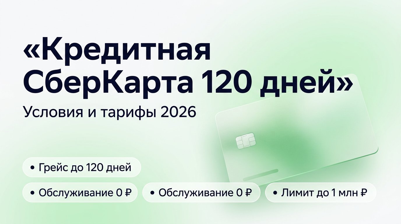 Кредитная СберКарта 2026: льготный период до 120 дней